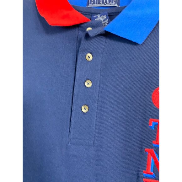 Vintage Hilton TNBA Mens Polo Shirt Size XL Bowling USA made Rockabilly Button - Picture 8 of 14